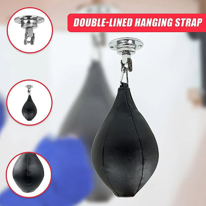 Boxing Speed Bag PU Leather MMA Punching Focus Bag Muay Thai Training Speed - Image 7