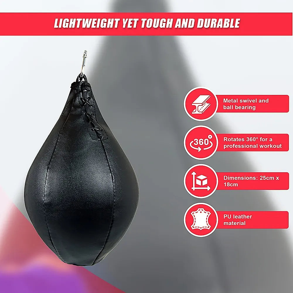 Boxing Speed Bag PU Leather MMA Punching Focus Bag Muay Thai Training Speed - Image 8