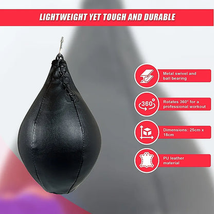 Boxing Speed Bag PU Leather MMA Punching Focus Bag Muay Thai Training Speed - Image 8