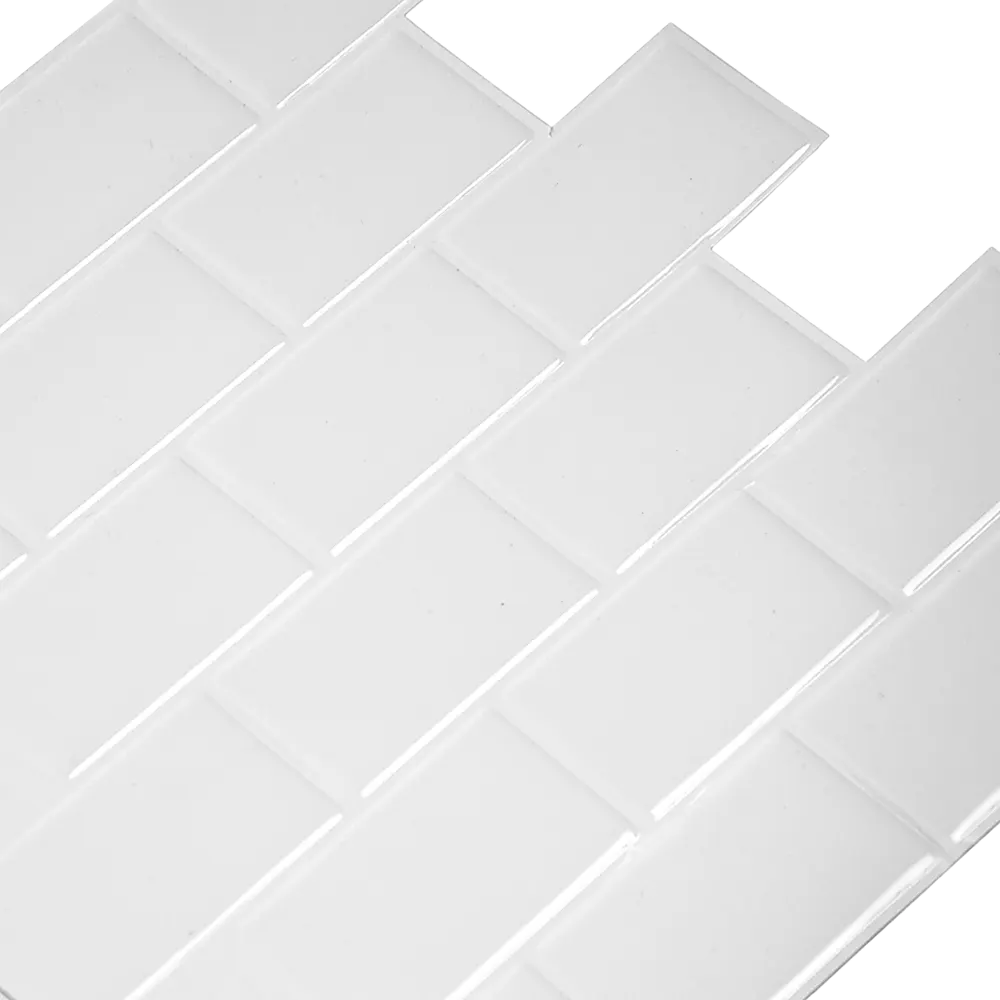 Tiles 3D Peel and Stick Wall Tile Subway White (30 x 30cm x 10 sheets) - Image 4