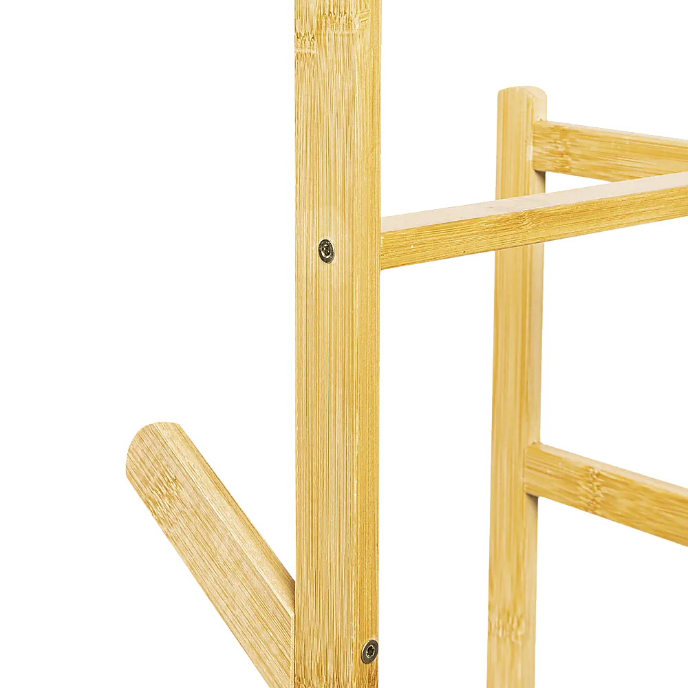 Clothes Coat Rack Garment Stand Shelf Wooden Tree Hanger Bag Hat Hook Holder - Image 8