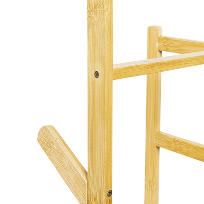 Clothes Coat Rack Garment Stand Shelf Wooden Tree Hanger Bag Hat Hook Holder - Image 8