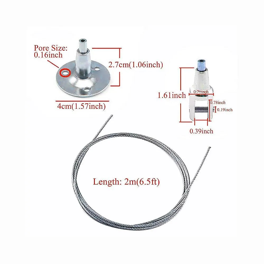 Billboard Hanger Indicator Light Suspension Hook Cable 30kg Load Capacity 8 Pack - Image 9