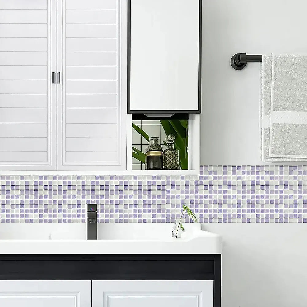 Tiles 3D Peel and Stick Wall Tile Crystal Mosaic 10 Sheets - Image 2