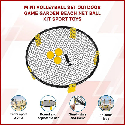 Mini Volleyball Set Outdoor Game Garden Beach Net Ball Kit Sport Toys - Image 3