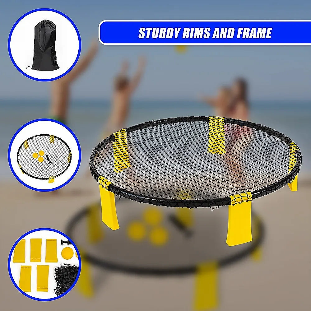 Mini Volleyball Set Outdoor Game Garden Beach Net Ball Kit Sport Toys - Image 6