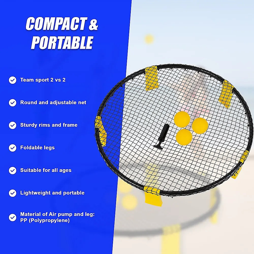 Mini Volleyball Set Outdoor Game Garden Beach Net Ball Kit Sport Toys - Image 8
