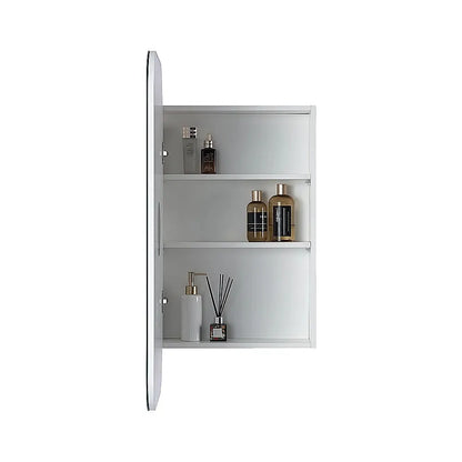 Rectangle Wall Hung Bathroom Mirror Shaving Cabinet Vanity Matte White - Image 4