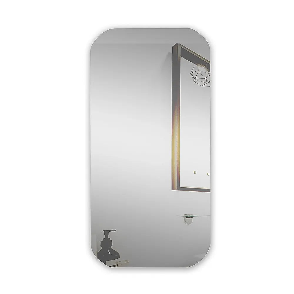 Rectangle Wall Hung Bathroom Mirror Shaving Cabinet Vanity Matte White - Image 5