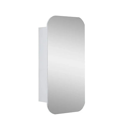 Rectangle Wall Hung Bathroom Mirror Shaving Cabinet Vanity Matte White - Image 7