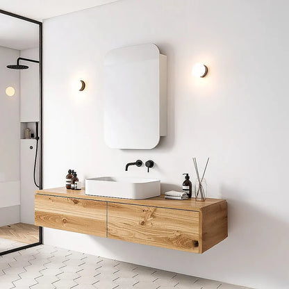 Rectangle Wall Hung Bathroom Mirror Shaving Cabinet Vanity Matte White - Image 8
