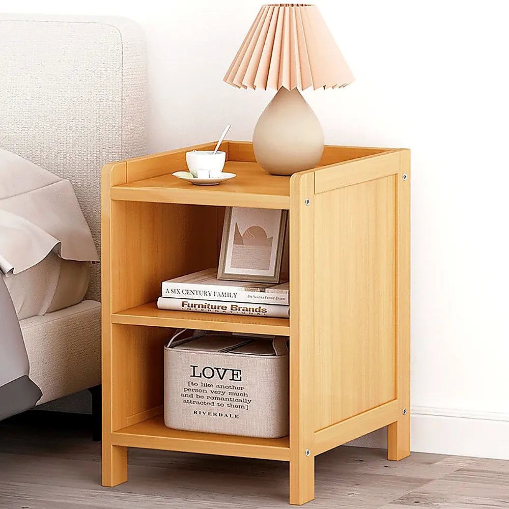Bamboo Bedside Table Nightstand Storage Bedroom Sofa Side Stand - Image 3