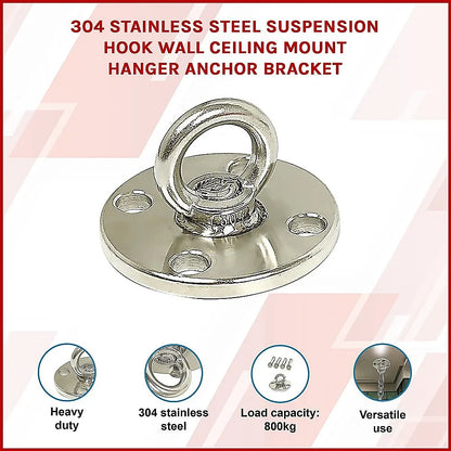 304 Stainless Steel Suspension Hook Wall Ceiling Mount Hanger Anchor Bracket - Image 3