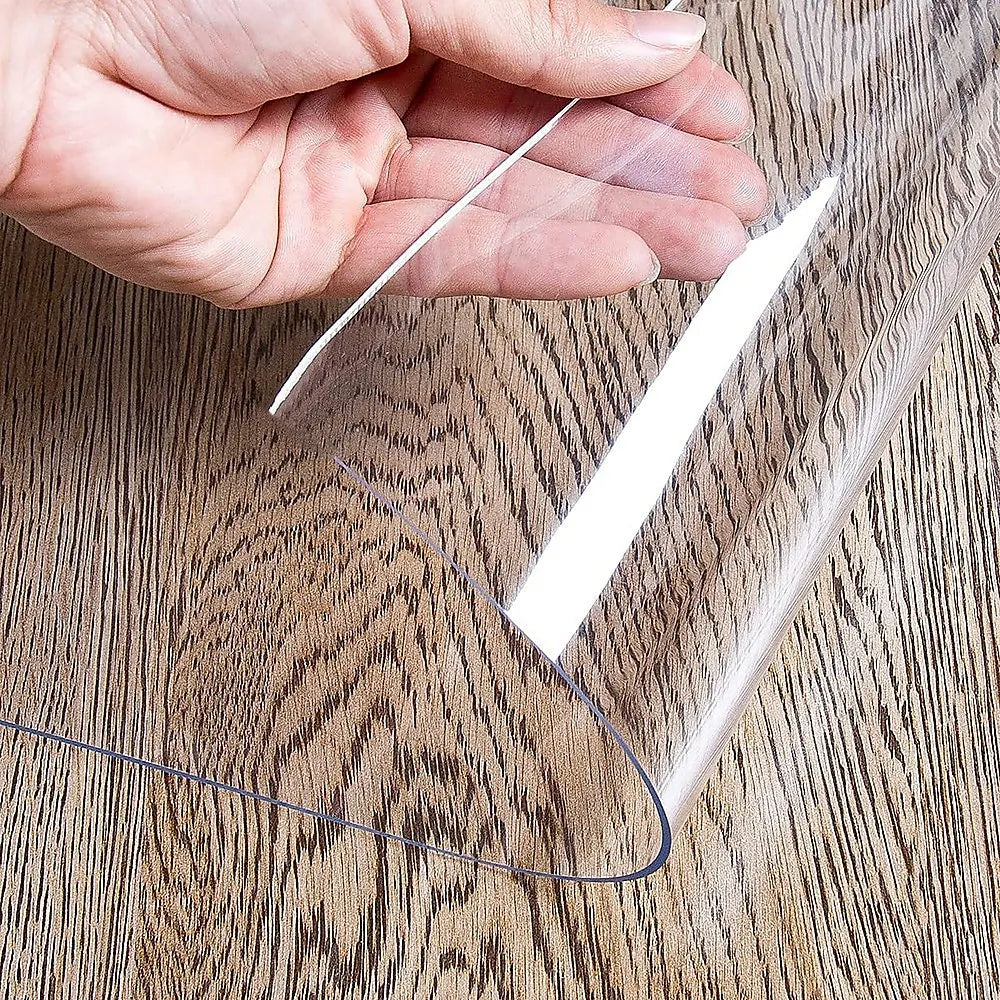 PVC Tablecloth Protector Table Cover Dining Table Cloth Plastic 2134x1070mm 1.5mm - Image 2