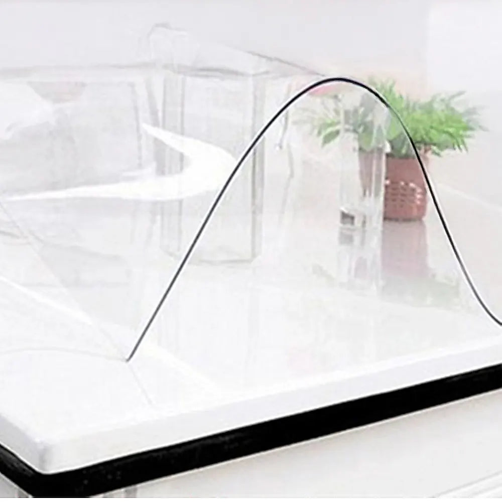 PVC Tablecloth Protector Table Cover Dining Table Cloth Plastic 2134x1070mm 1.5mm - Image 4