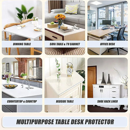 PVC Tablecloth Protector Table Cover Dining Table Cloth Plastic 2134x1070mm 1.5mm - Image 5