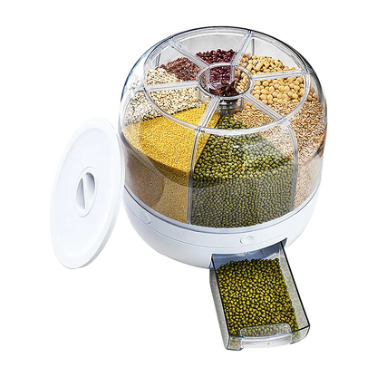 Rice Storage Cereal Dispenser Grain Container Rotating Dry Food Box - Image 6