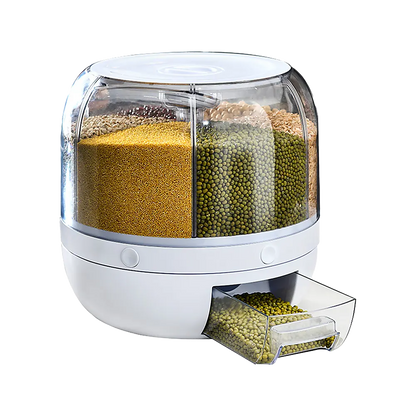 Rice Storage Cereal Dispenser Grain Container Rotating Dry Food Box - Image 8