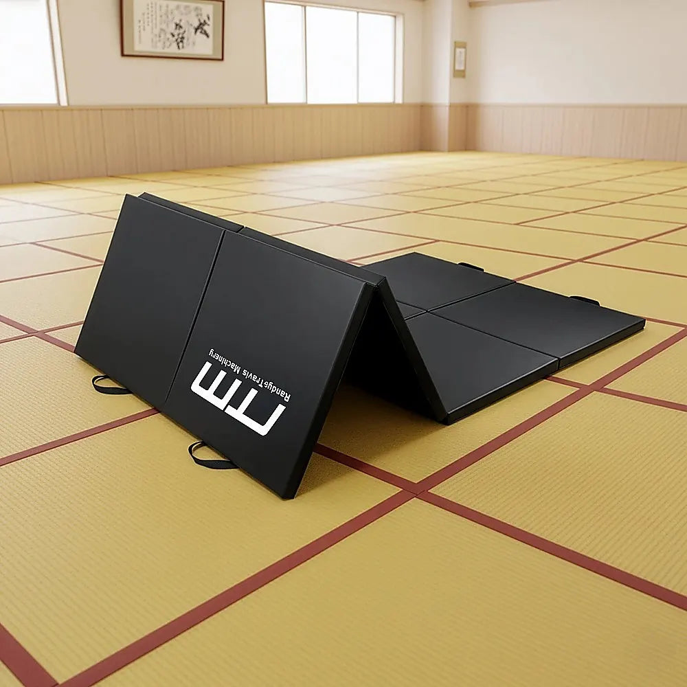 Folding Black Exercise Mat – Gymnastics, Martial Arts, Yoga, Karate & Judo Training - Image 5