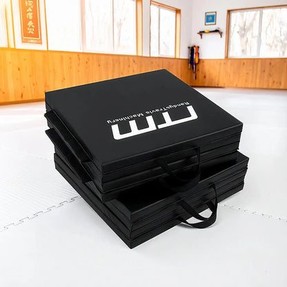 Folding Black Exercise Mat – Gymnastics, Martial Arts, Yoga, Karate & Judo Training - Image 8