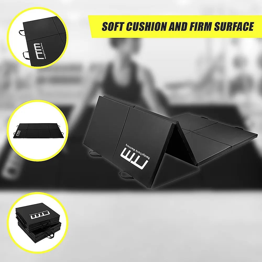 Folding Black Exercise Mat – Gymnastics, Martial Arts, Yoga, Karate & Judo Training - Image 9