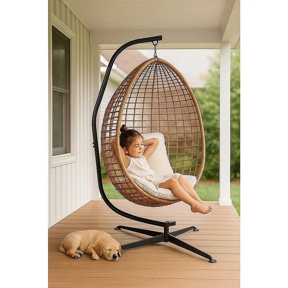 Hammock C Stand Solid Steel Construction for Hanging Air Porch Swing Chair - Image 2
