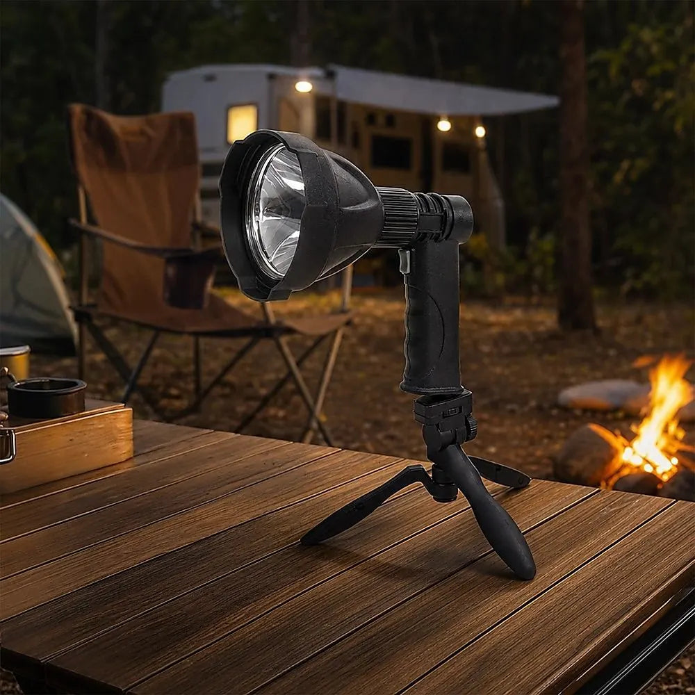 10W Handheld Spot Light Rechargeable LED Spotlight Hunting Shooting 12V - Image 2