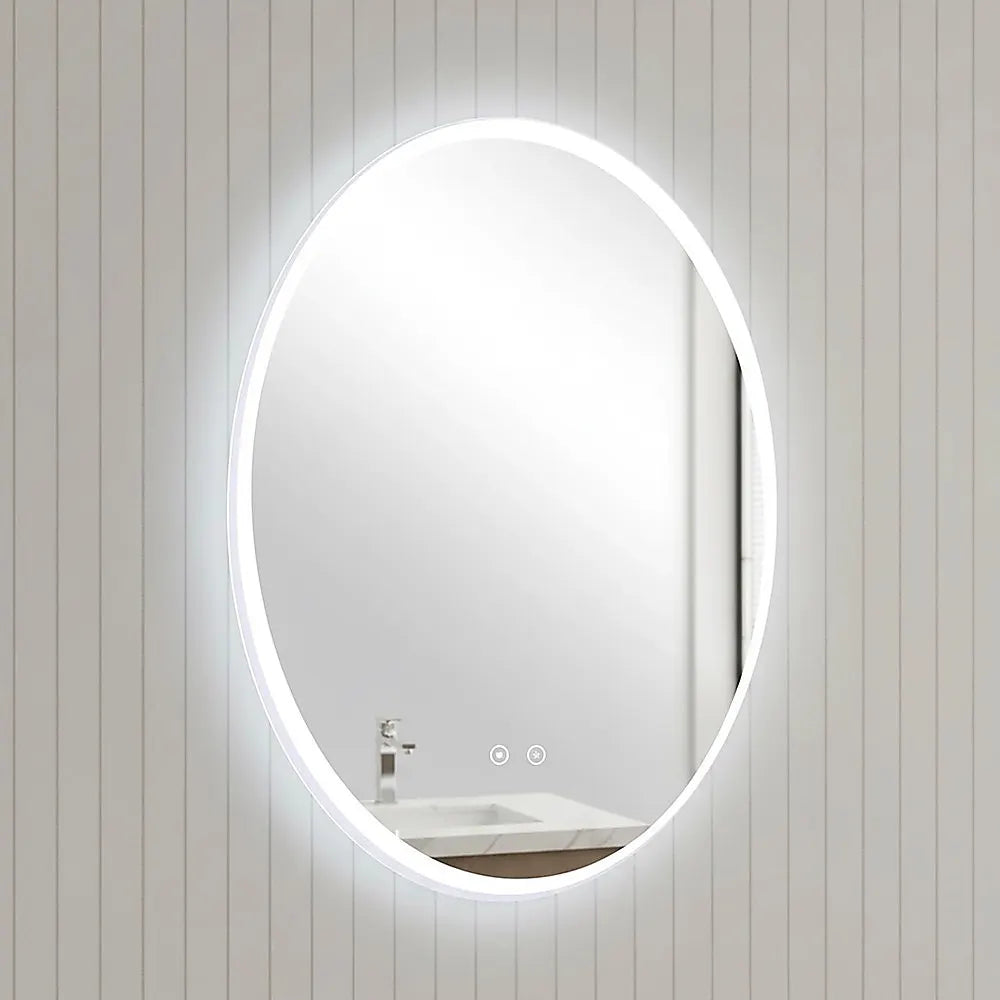 Oval Mirror LED Anti-Fog Illuminated Bathroom Living Room - Image 2
