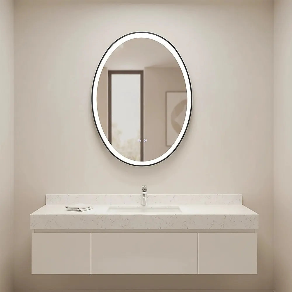 Oval Mirror LED Anti-Fog Illuminated Bathroom Living Room - Image 7