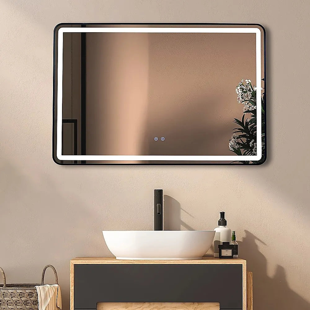 Rectangular Mirror LED Anti-Fog Illuminated Bathroom Living Room - Image 2