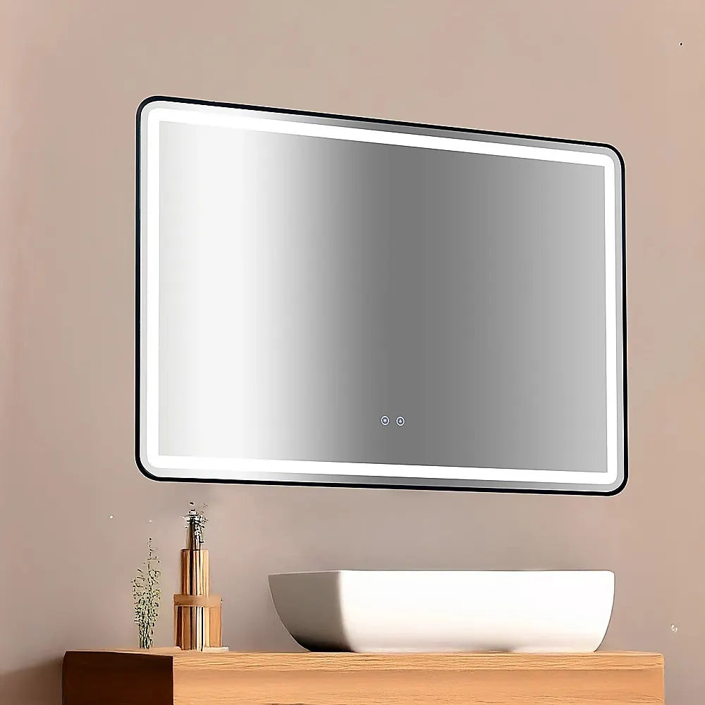 Rectangular Mirror LED Anti-Fog Illuminated Bathroom Living Room - Image 5