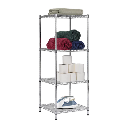 Modular Wire Storage 60x60cm Steel Shelving Chrome With Fixed Legs For Garage Warehouse Or Kitchen Organisation - Image 7