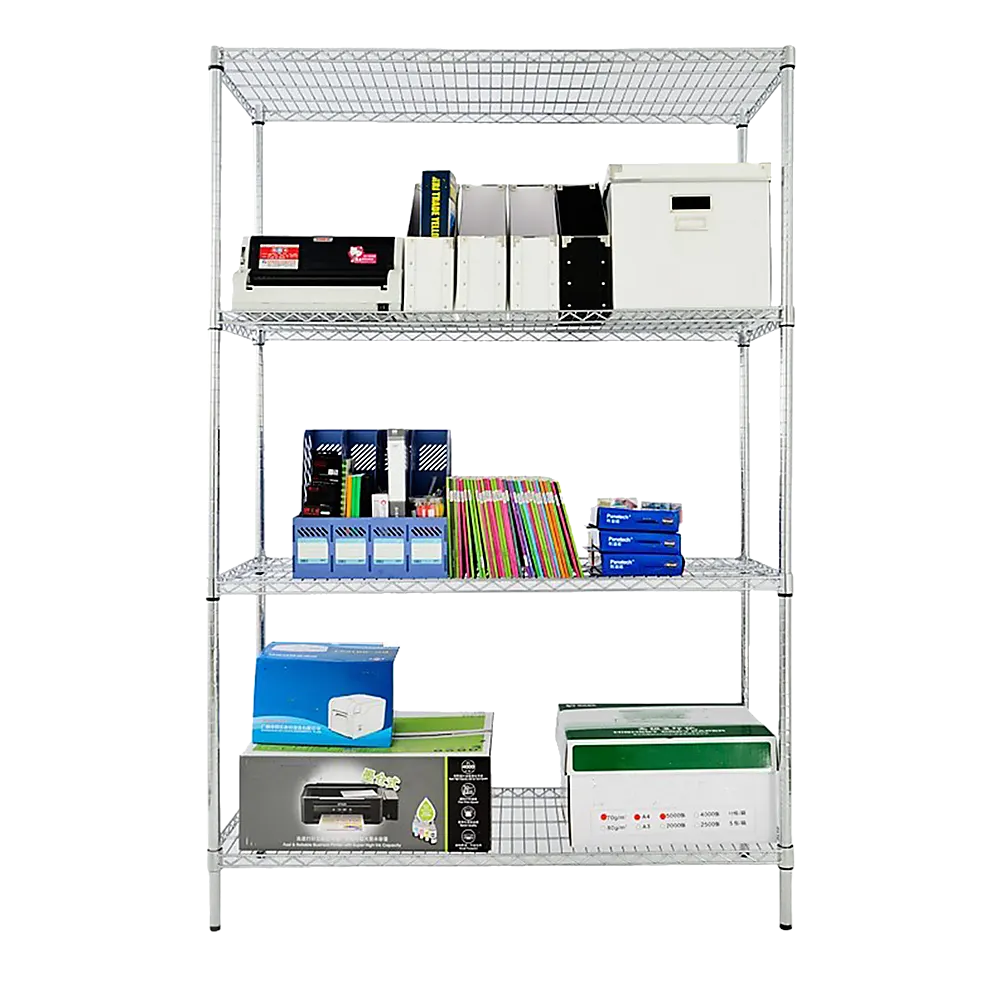 Modular Wire Storage 120x60cm Steel Shelving Chrome With Fixed Legs For Garage Warehouse Or Kitchen Organisation - Image 4