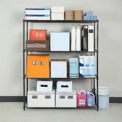 Modular Wire Storage 120x60cm Steel Shelving Black With Fixed Legs For Garage Warehouse Or Kitchen Organisation - Image 2