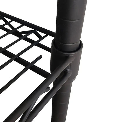 Modular Wire Storage 150x35cm Steel Shelving Black With Fixed Legs For Garage Warehouse Or Kitchen Organisation - Image 8
