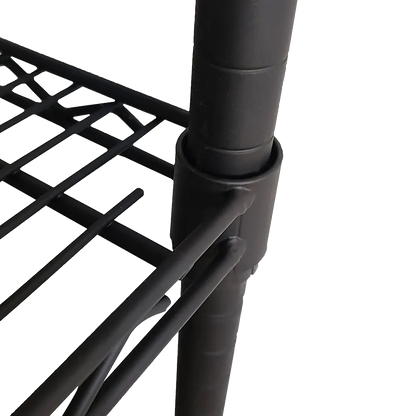 Modular Wire Storage 90x45cm Steel Shelving Black With Fixed Legs For Garage Warehouse Or Kitchen Organisation - Image 7