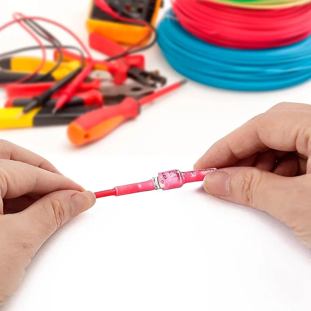 250pc Heat Shrink Spade Connectors Quick Disconnect Wire Electrical - Image 2