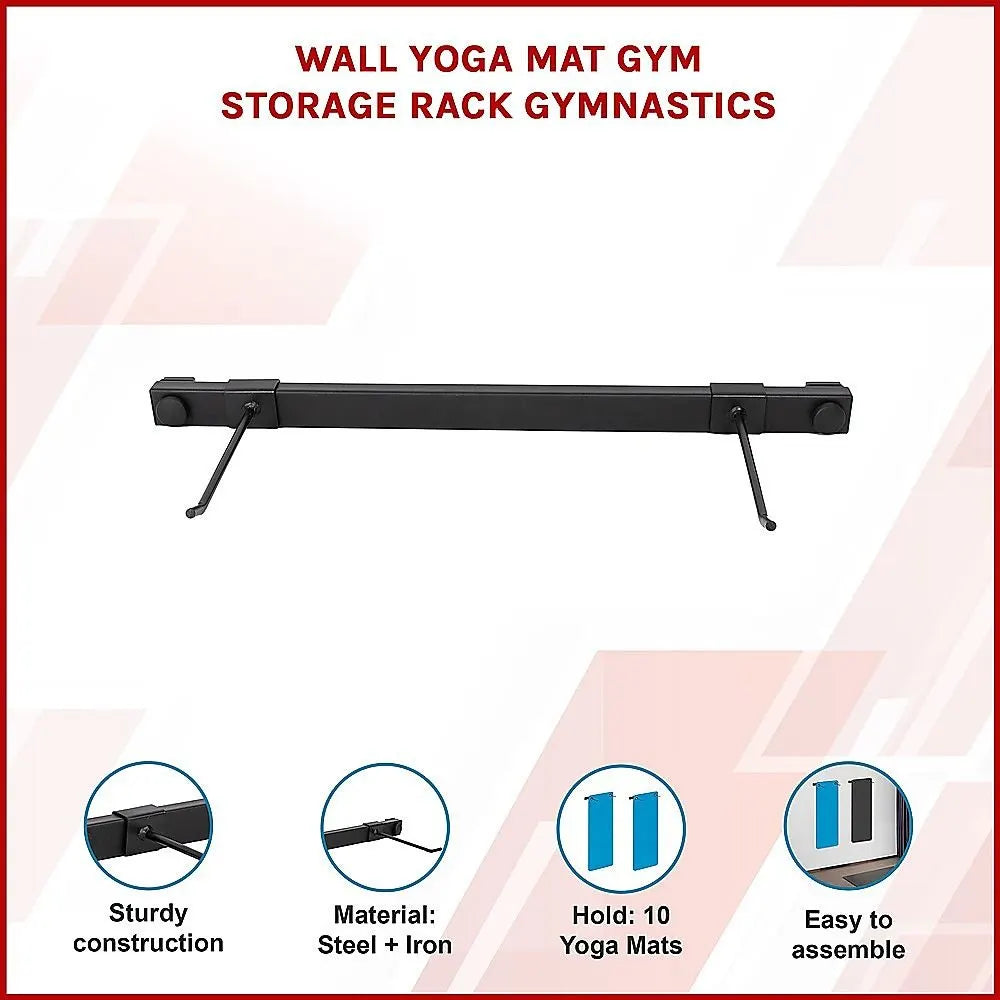 Wall Yoga Mat Gym Storage Rack Gymnastics - Image 6