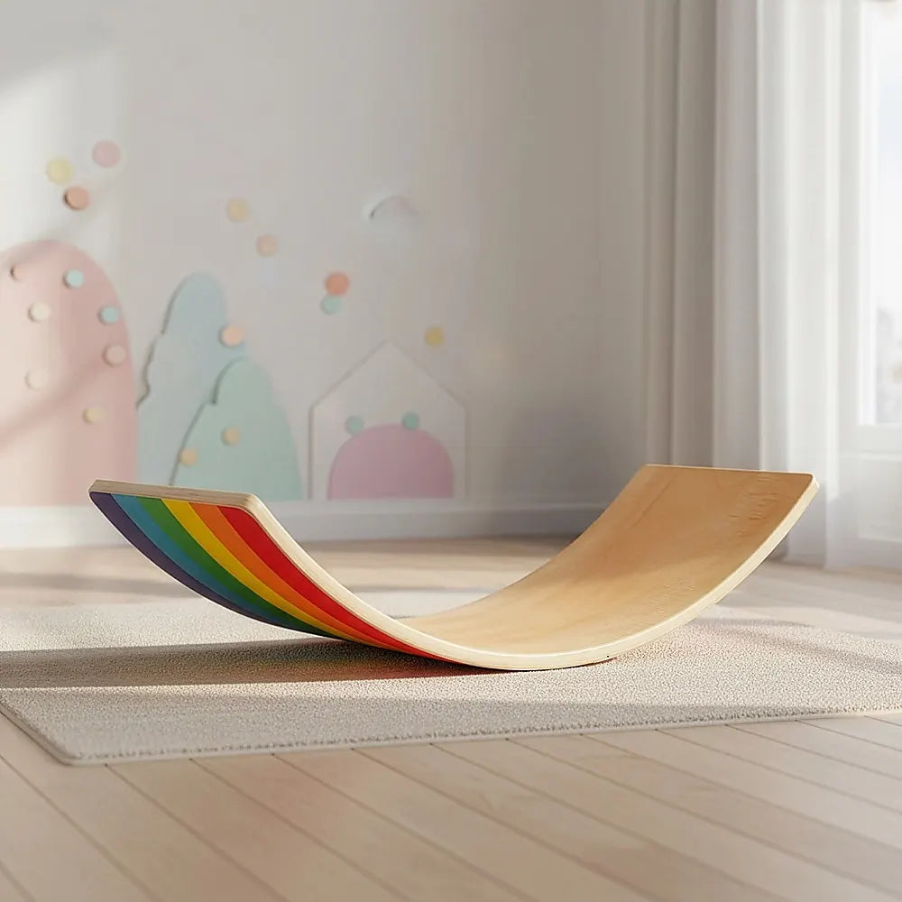 Wooden Wobble Balance Board for Kids Toddlers Adults - Image 2