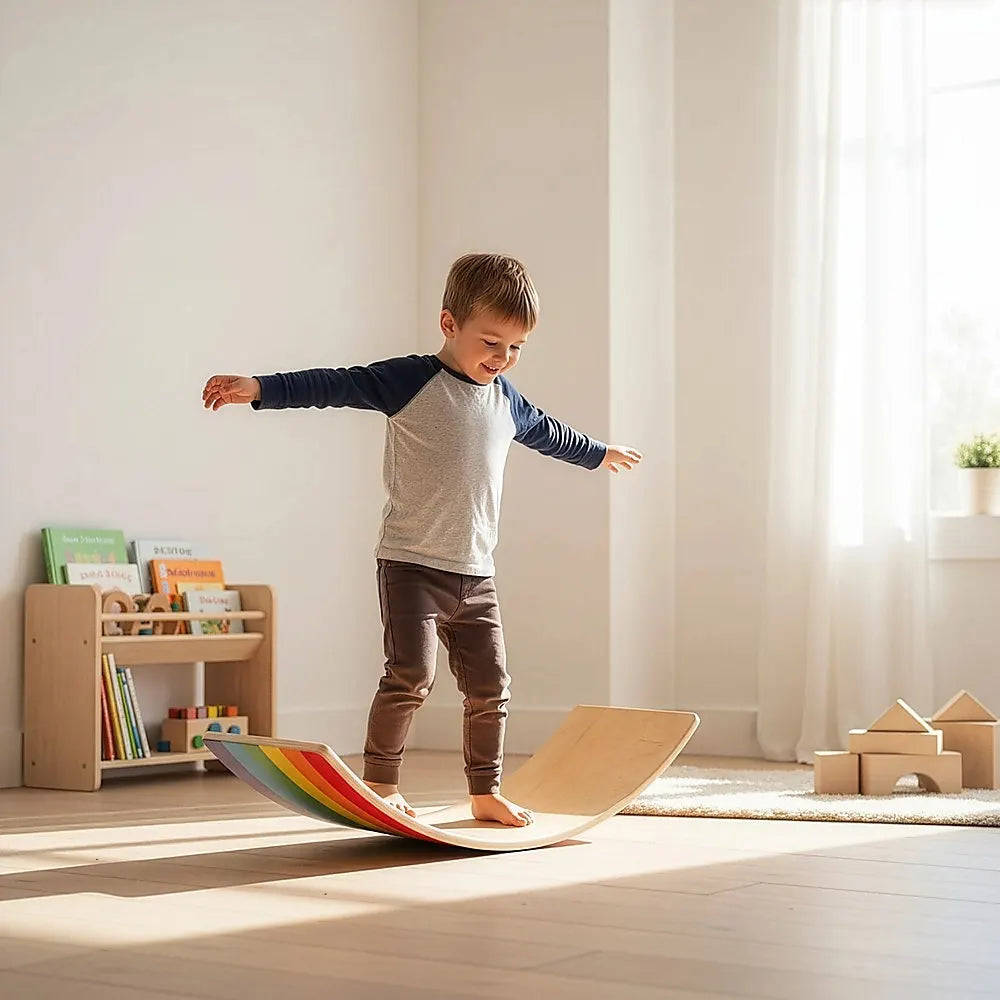 Wooden Wobble Balance Board for Kids Toddlers Adults - Image 5
