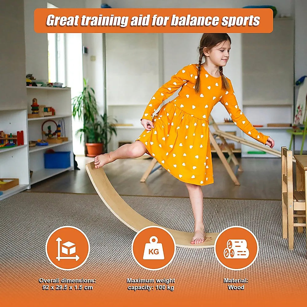 Wooden Wobble Balance Board for Kids Toddlers Adults - Image 8