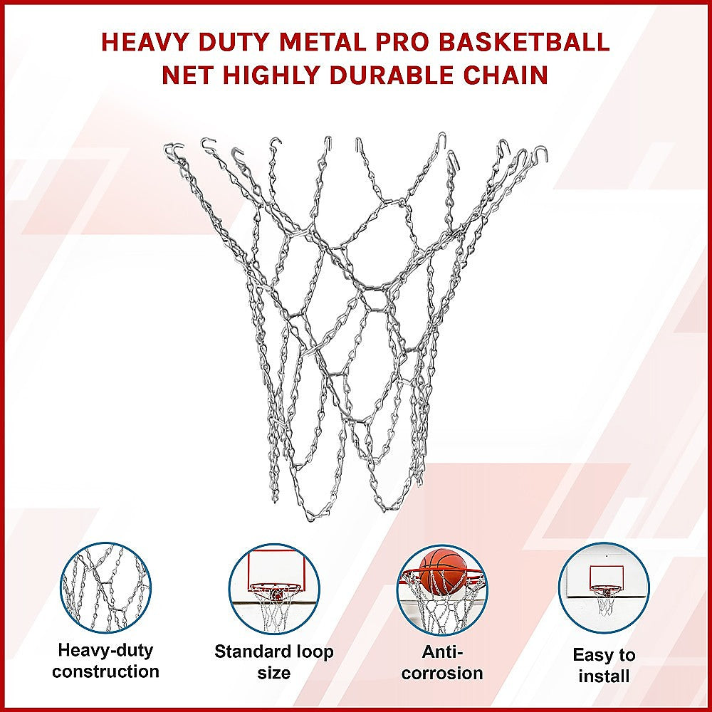 Heavy Duty Metal Pro Basketball Net Highly Durable Chain - Image 3