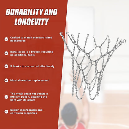 Heavy Duty Metal Pro Basketball Net Highly Durable Chain - Image 8