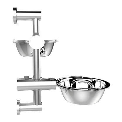 Wall Mounted Dog Bowl Adjustable Height Pet Feeder For Easy Feeding
