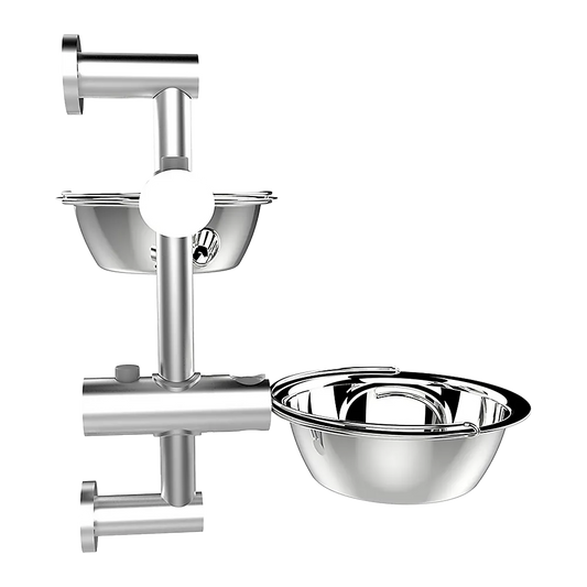 Wall Mounted Dog Bowl Adjustable Height Pet Feeder For Easy Feeding
