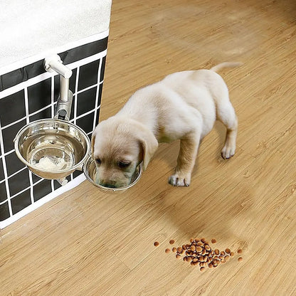 Wall Mounted Dog Bowl Adjustable Height Pet Feeder For Easy Feeding - Image 2