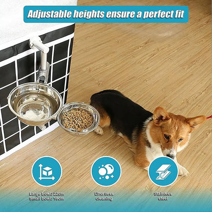 Wall Mounted Dog Bowl Adjustable Height Pet Feeder For Easy Feeding - Image 5
