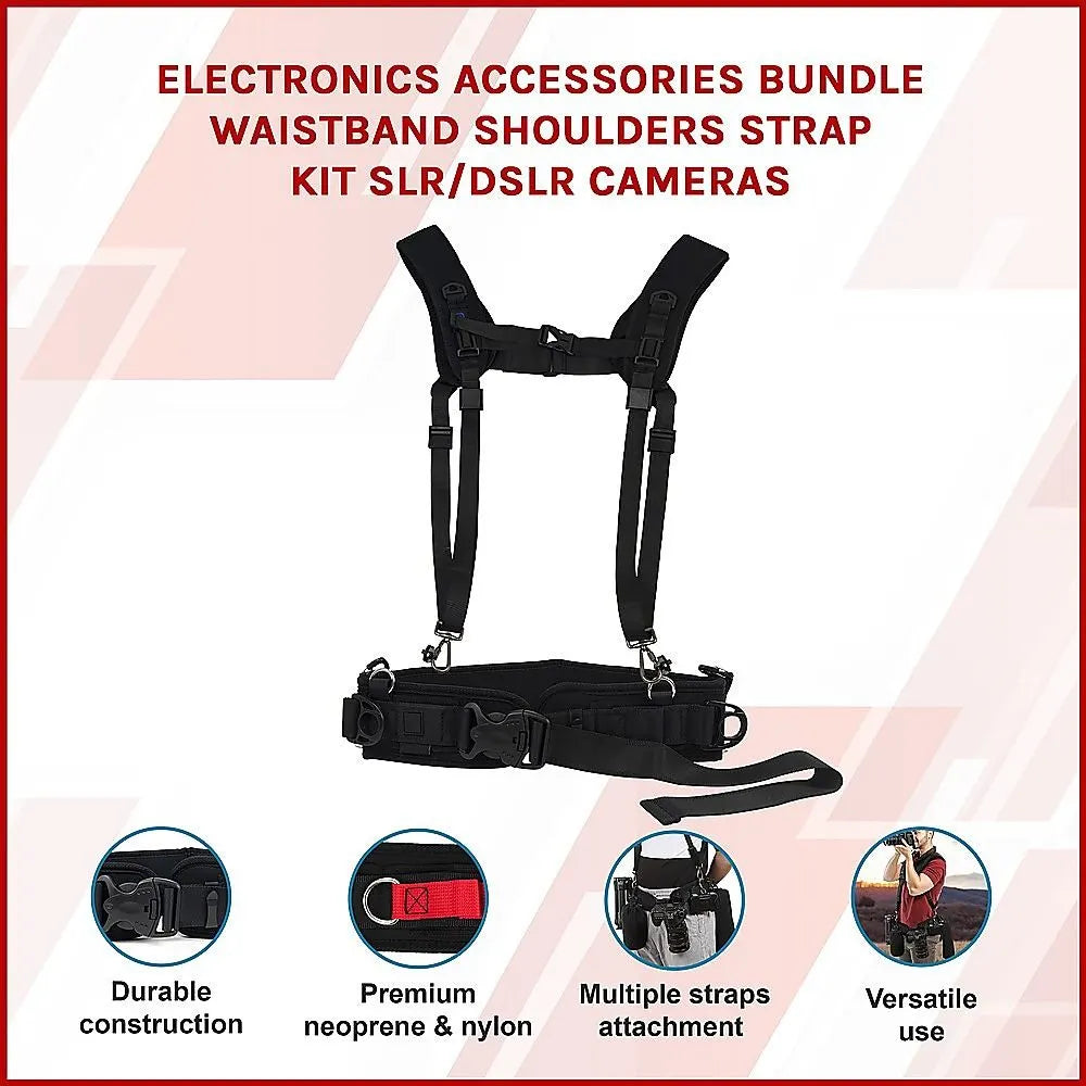 Electronics Accessories Bundle Waistband Shoulders Strap Kit SLR/DSLR Cameras - Image 4