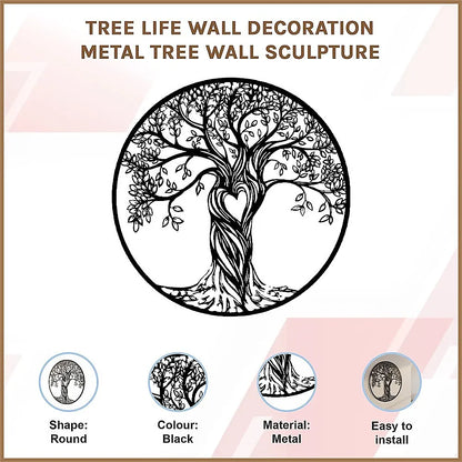 Tree Life Wall Decoration Metal Tree Wall Sculpture - Image 3