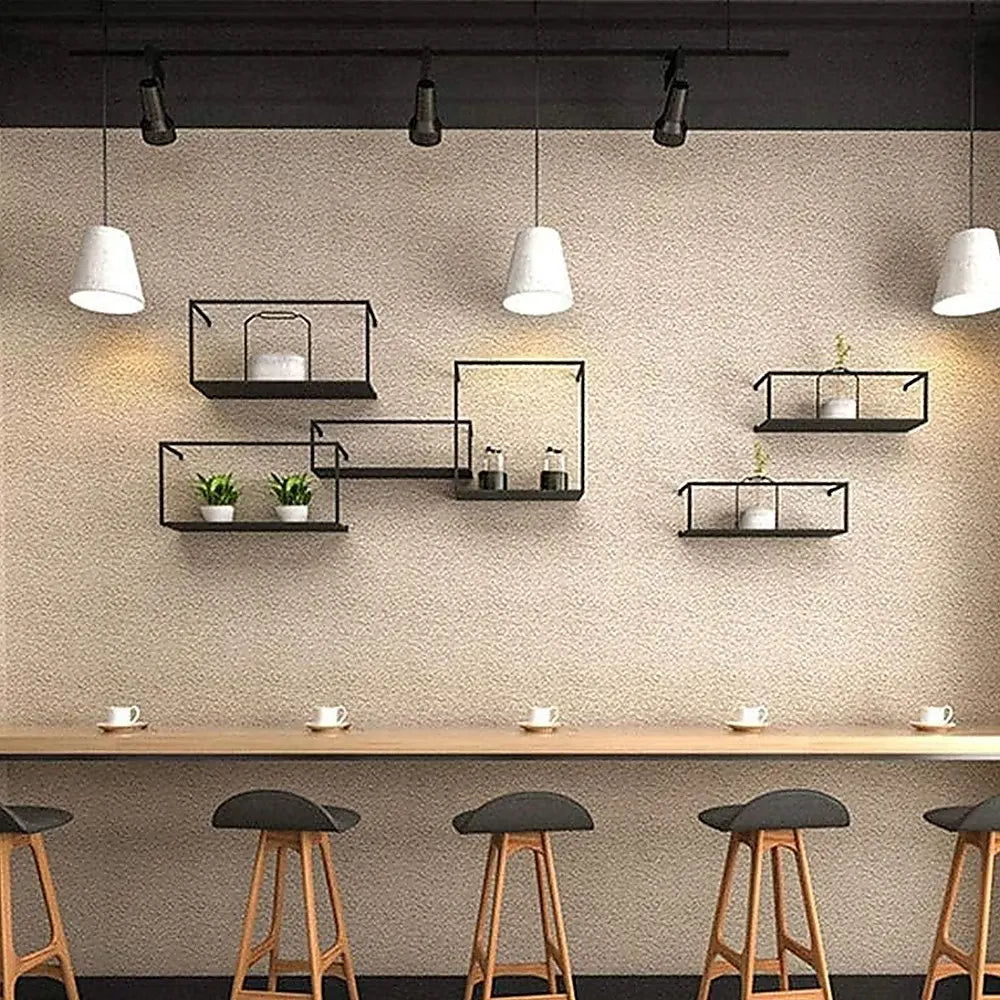 Floating Shelves Retro Industrial Ledge Black Metal Display Stand - Image 2